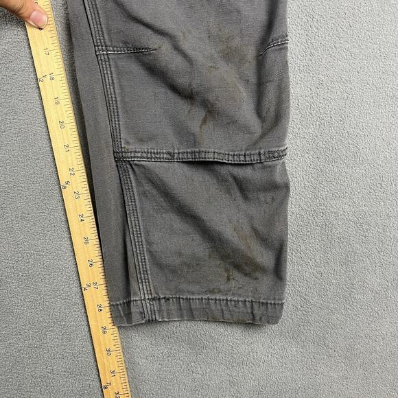 Carhartt Pants Mens 36X30 Gray Carpenter Double Knee Distressed Workwear - Picture 14 of 16